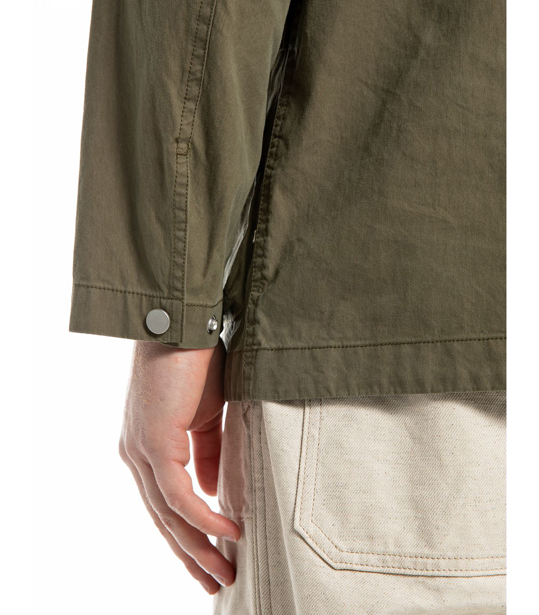 ミリタリー風オーバーシャツ 詳細画像 マッドグリーン 5